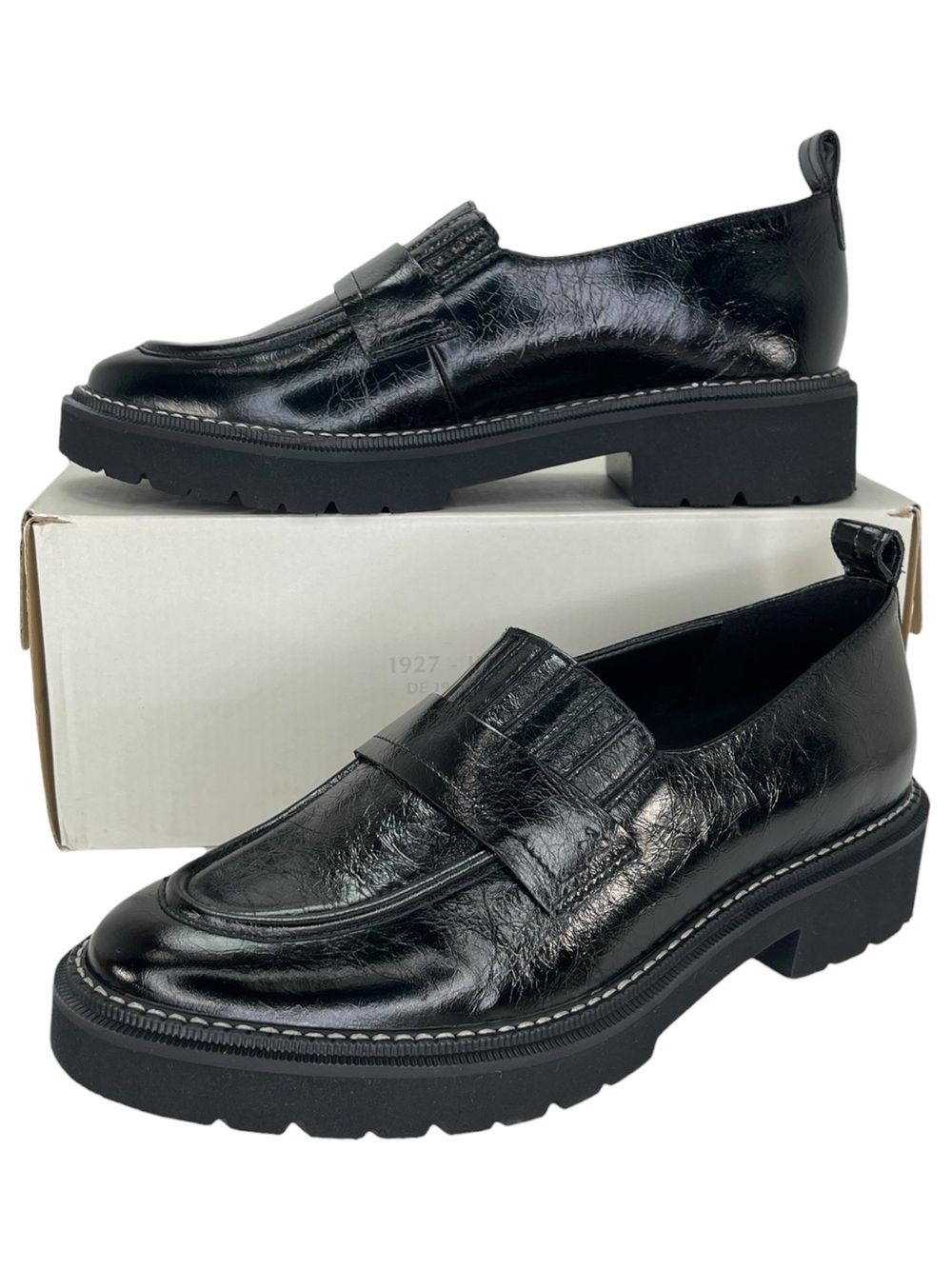Naturalizer Shawna Black Leather Womens Loafers Size 8.5W